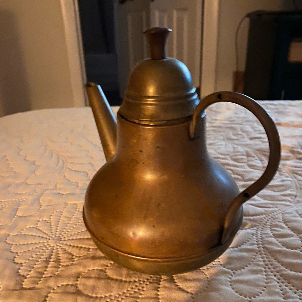 Vintage copper teapot
